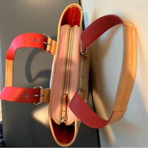 Vintage Y2K Coach Hampton Daisy Tote Multicolored stripes. Style 4435 (2004) - Picture 3 of 8